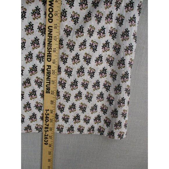 Talbots Womens Sleeveless Floral Blouse XL - Cotton & Polyester Blend - Picture 5 of 8